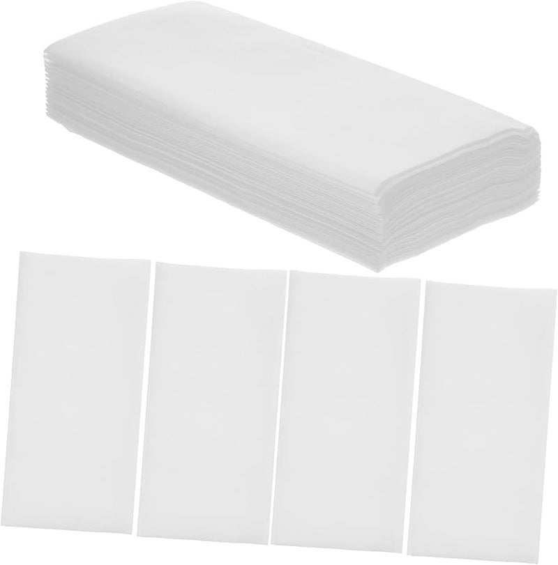 NOLITOY 100 قطعة مناديل بيضاء قابلة للتخلص لحفلات الزفاف والولائم والحفلات والاستخدام المنزلي - Image 1